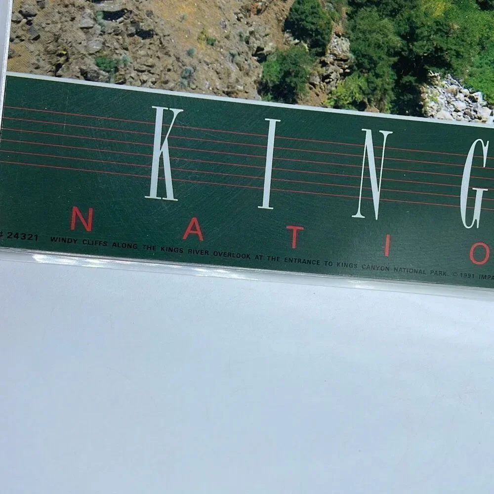 Vintage Souvenir placemat 2 sided  Kings Canyon Sequoia  N.P.